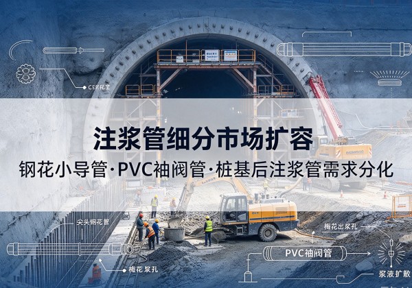 托克逊注浆管细分市场扩容，隧道钢花小导管、PVC 袖阀管、桩基后注浆管需求分化
